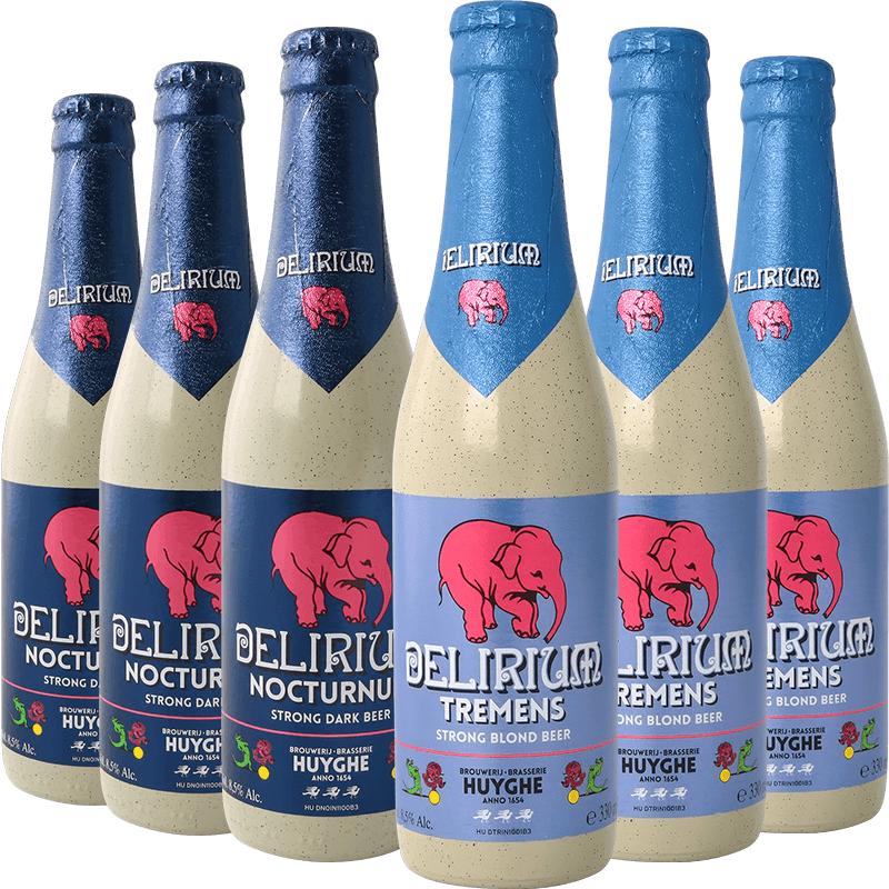 DELIRIUM 粉象 爱尔啤酒组合装 330ml*6瓶（浅粉象艾尔啤酒330ml*3瓶+深粉象艾尔啤酒330ml*3瓶）