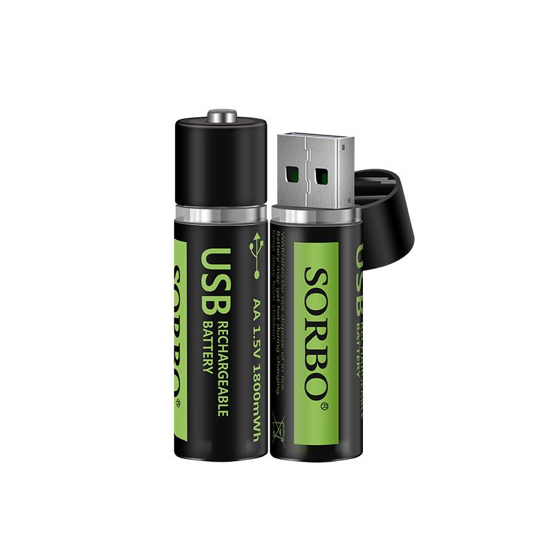 Sorbo 硕而博 5号充电锂电池 1.5V 1800mAh 2粒装