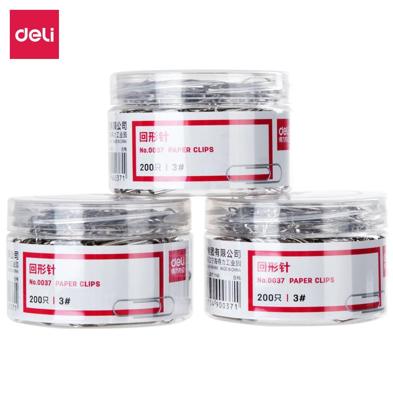 deli 得力 33089 镀镍回形针 29mm 600枚装