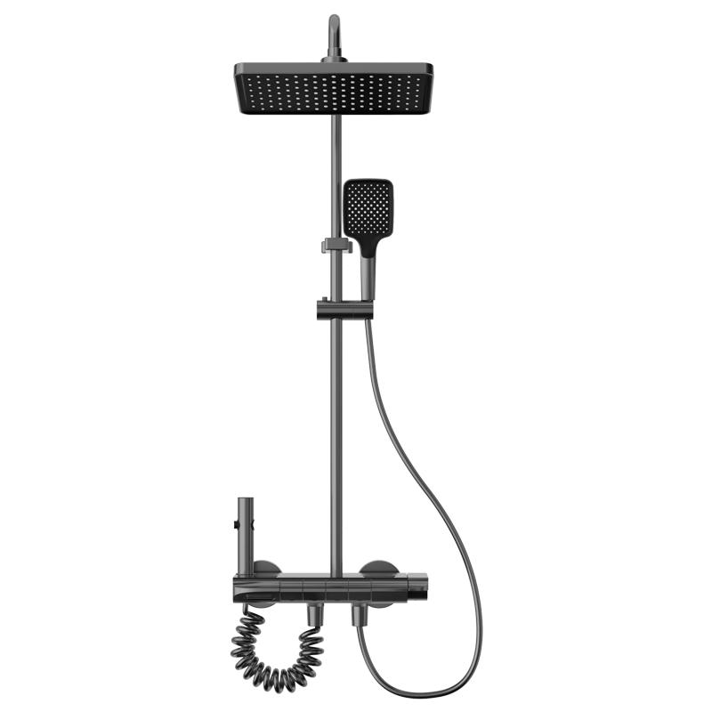 心海伽蓝（SHKL）铝合金淋浴花洒套装钢琴花洒全套增压自洁浴室沐浴器 141687G 【奶白】冷热两功能-141682M