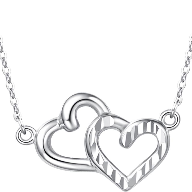 CHOW TAI FOOK 周大福 PT161953 心形Pt950铂金项链 40cm 1.84g