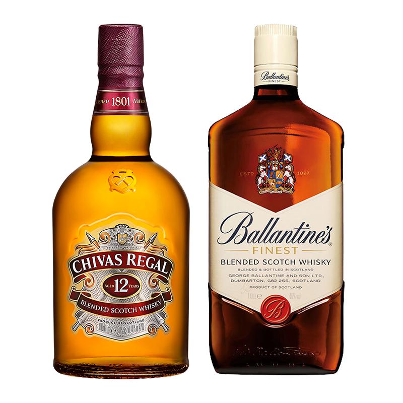 CHIVAS 芝华士 调配苏格兰威士忌组合装 40%vol 1L*2瓶（芝华士12年1L+百龄坛特醇1L）