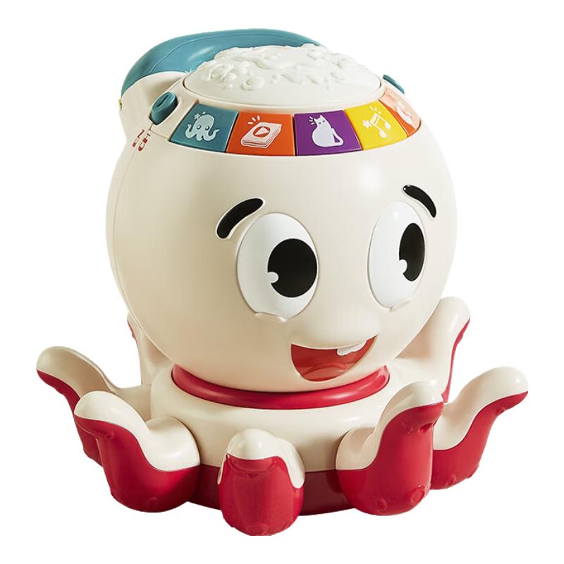 babycare儿童早教玩具婴儿益智启蒙讲故事早教机0-3岁宝宝学说唱 学爬音乐小章鱼-米粉色