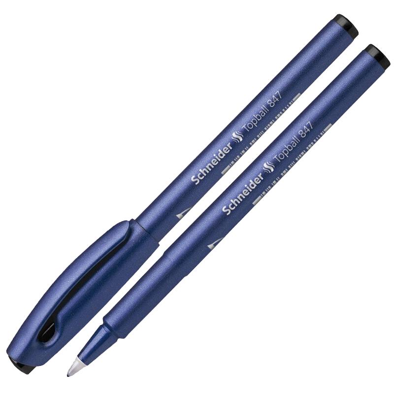 Schneider 施耐德 847 拔帽中性笔 紫杆黑芯 0.5mm 3支装