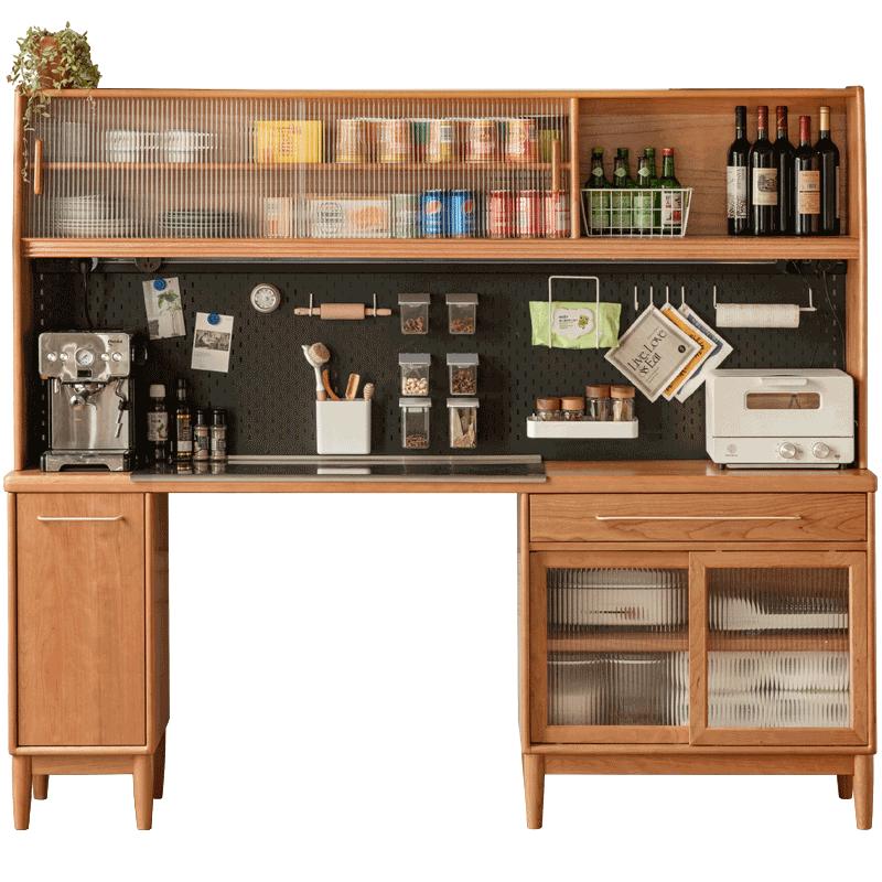 YESWOOD 源氏木语 樱韵系列 Y102Q02180T 实木三门餐边柜 木本色 180*45*85cm