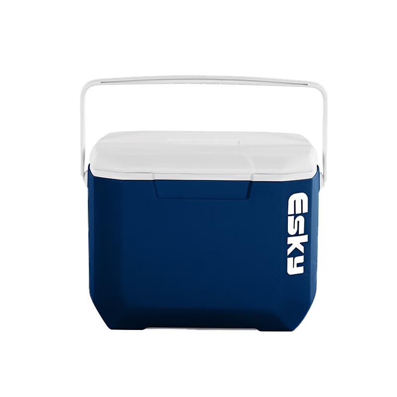 ESKY保温箱车载冰箱冷藏箱露营野餐食品大容量保鲜箱家用便携摆摊户外 16QT标配【约15L+配冰砖2个】