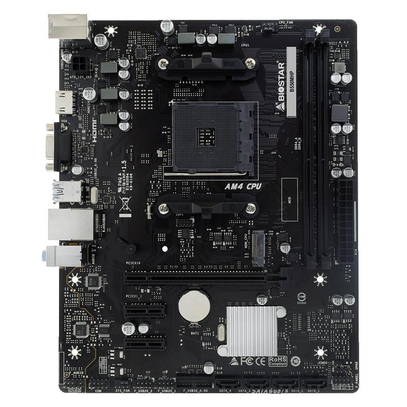 映泰(BIOSTAR)B550MHP电脑主板支持5600/4500/5600G/5700X3D（AMD B550/Socket AM4)