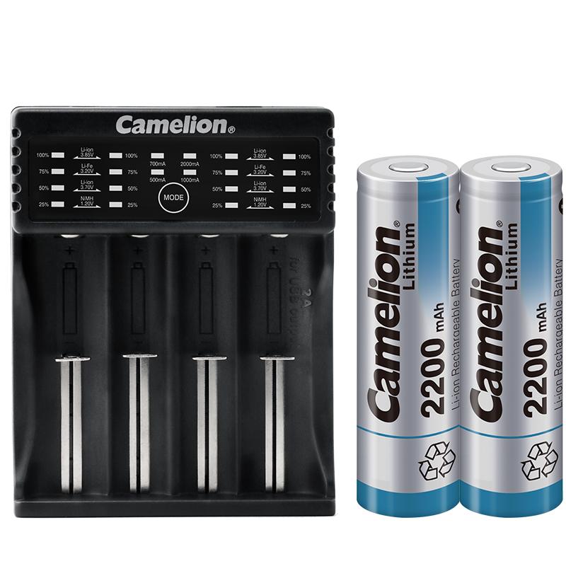 Camelion 飞狮 LBC-321 18650锂电池 2200mAh 充电套装 2粒装