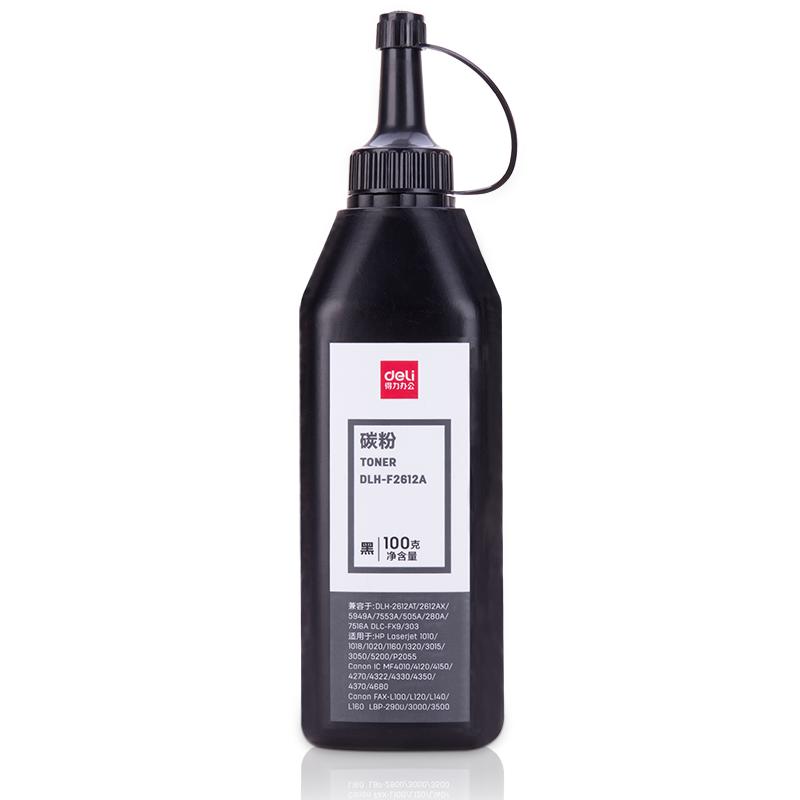 deli 得力 DLH-F2612A 墨粉 黑色 100g 单瓶装
