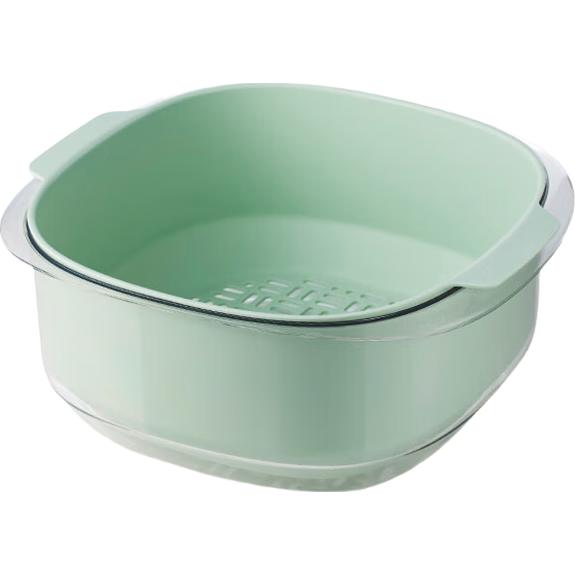 SUNCHA 双枪 洗菜篮沥水篮塑料双层洗菜盆子 洗菜神器淘米篮