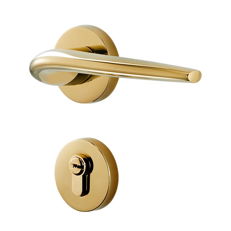 GUTE 固特 7281 简约分体门锁 金色