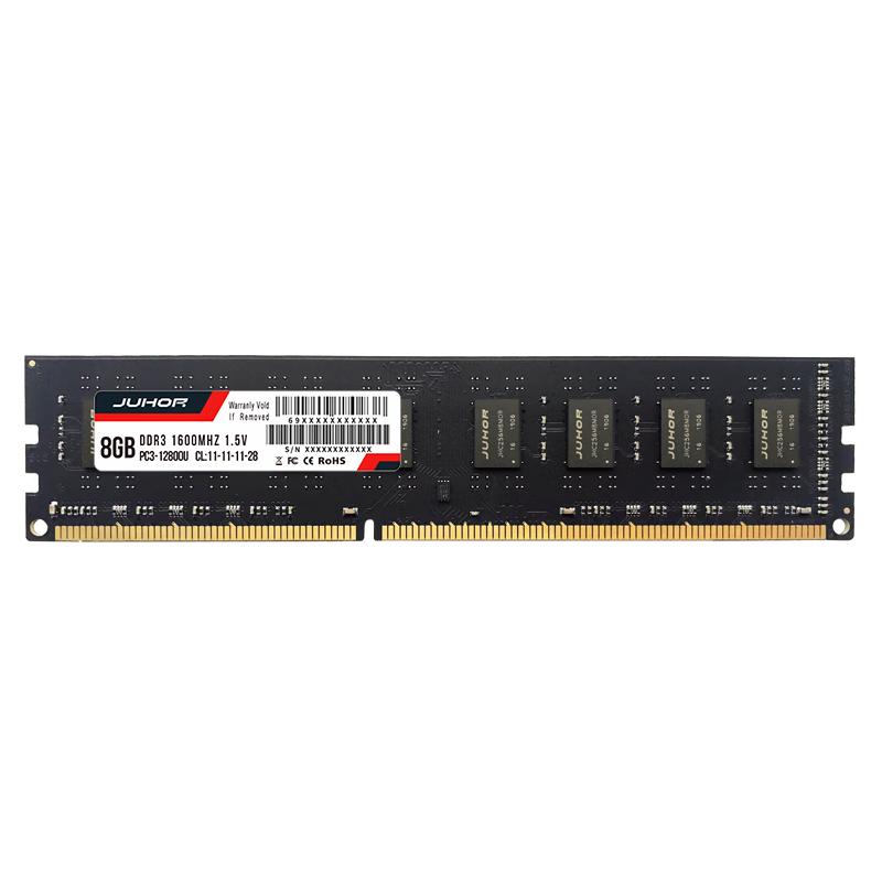 JUHOR 玖合 DDR3 1600MHz 台式机内存 普条 黑色 8GB