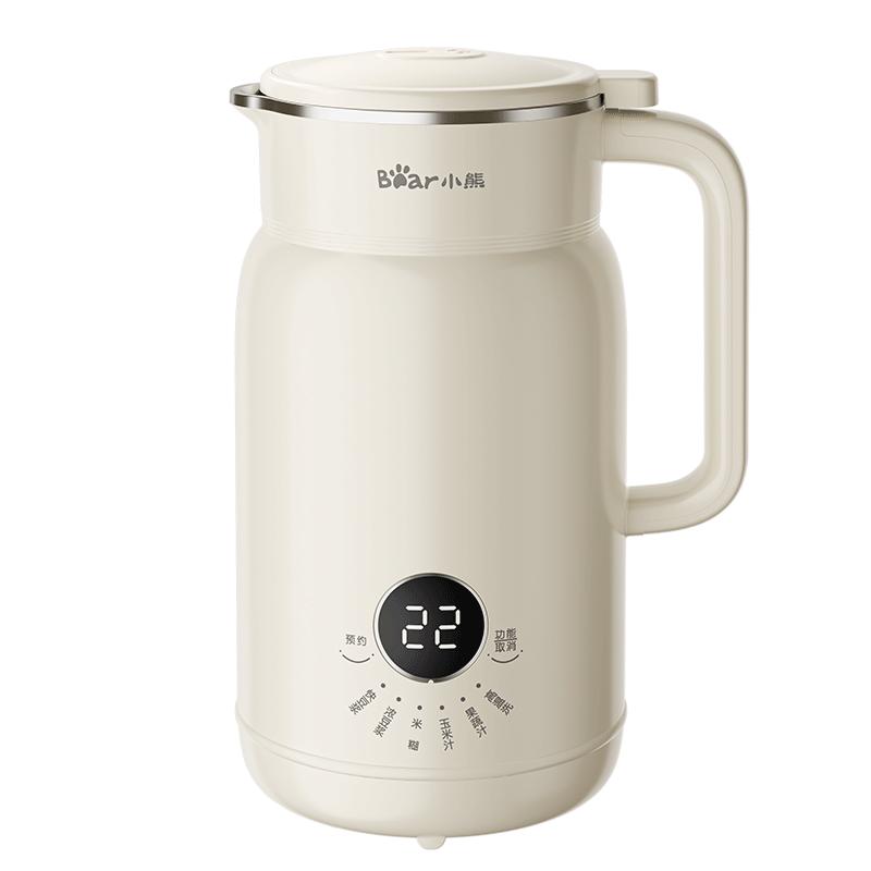 小熊（Bear）豆浆机 破壁机小型 0.6L家用1-3人豆浆机 降噪 304不锈钢 预约加热多功能全自动一键清洗 DJJ-H05C1米白色 0.6L