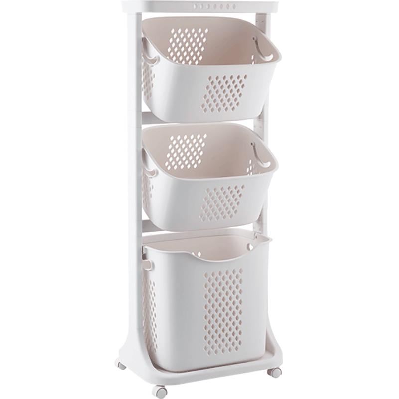 BELO 百露 脏衣篮 3层 44*33*110cm 北欧白