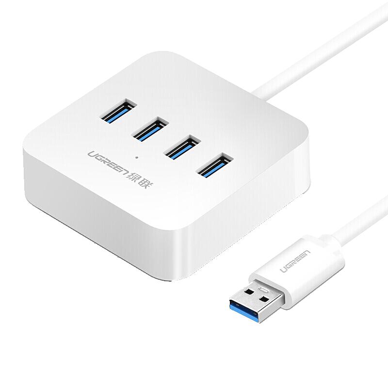 UGREEN 绿联 30221 USB3.0集线器 一分四 1.5m 白色