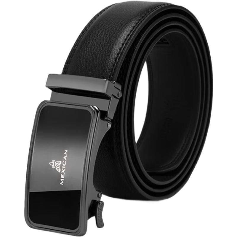 稻草人男士皮带男自动扣真牛皮商务休闲裤腰带