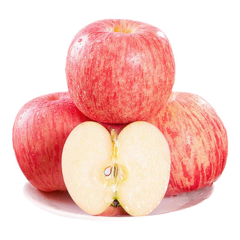 京鲜生 陕西富士苹果 净重4.5斤单果75-79mm 生鲜水果 源头直发