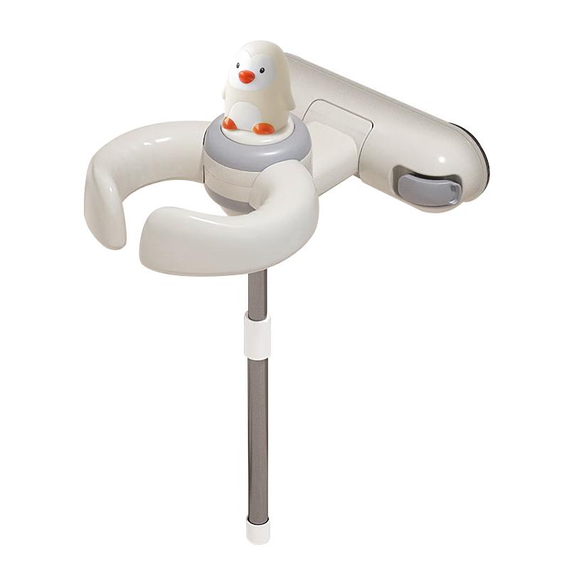 马博士站立洗澡婴儿站立洗澡架宝宝洗澡辅助器可调节壁挂吸盘式灰色