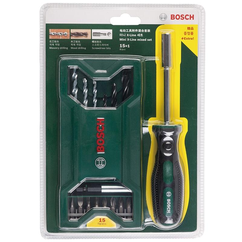 BOSCH 博世 圆柄螺丝刀钻头套装 16件套
