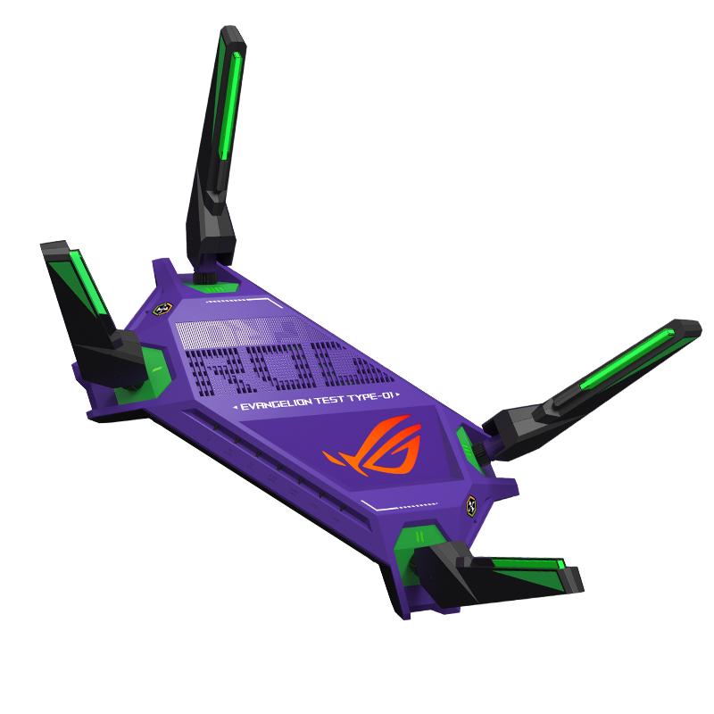ROG 玩家国度 GT-AX6000 EVA联名款 双频6000M 家用千兆Mesh无线路由器 Wi-Fi 6 单个装 紫色
