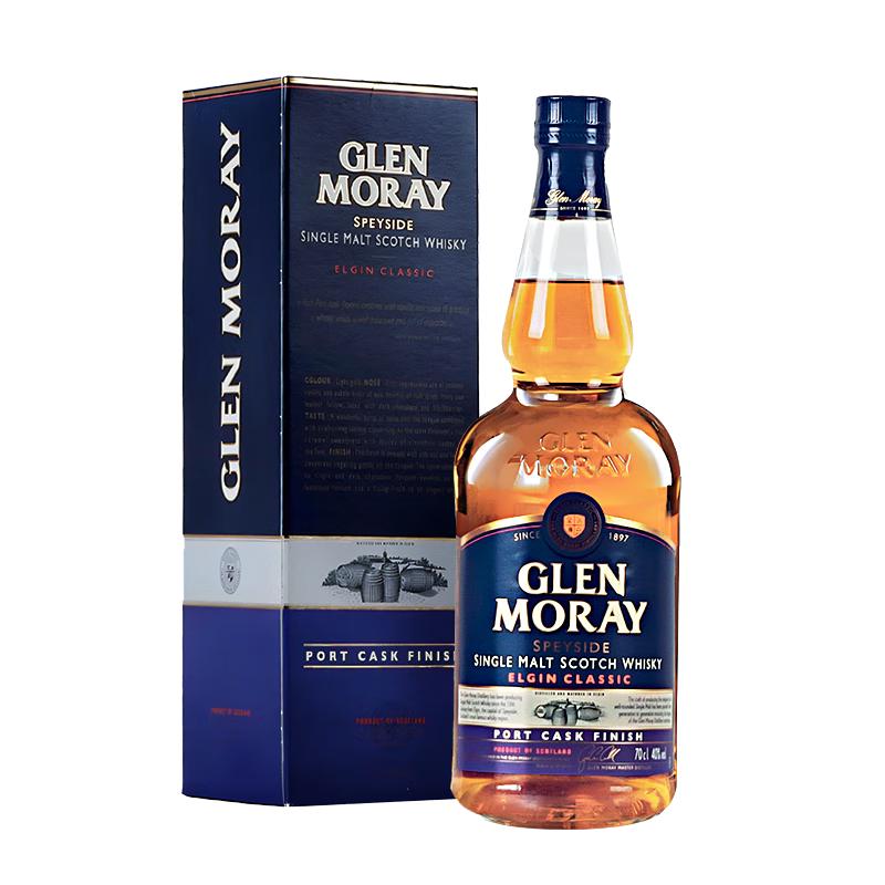 GLEN MORAY 格兰莫雷 经典 波特桶 斯佩塞 单一麦芽威士忌 40%vol 700ml