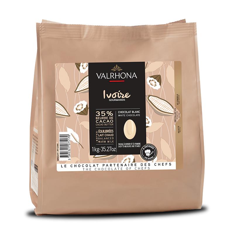 法芙娜（VALRHONA）法国白巧克力伊芙瓦35%纯可可脂家庭烘焙蛋糕1kg