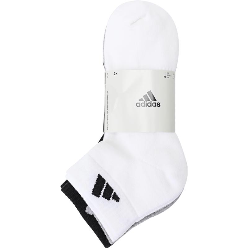 阿迪达斯 adidas日常时尚运动休闲 三双装男女袜子