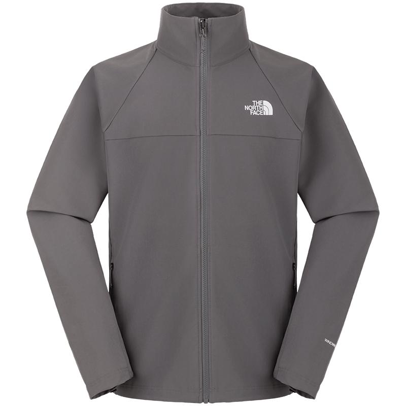 The North Face北面男软壳外套户外防风防泼水夹克8AUP 灰色/0UZ S 灰色/OUZ