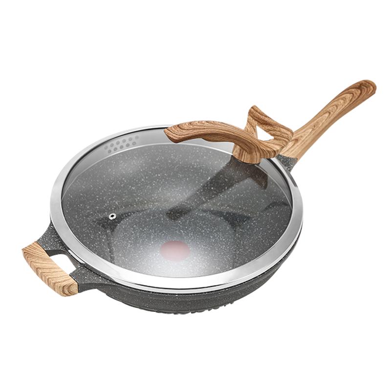 DESLON 德世朗 DFS-C101B 炒锅(32cm、不粘、有涂层、合金)