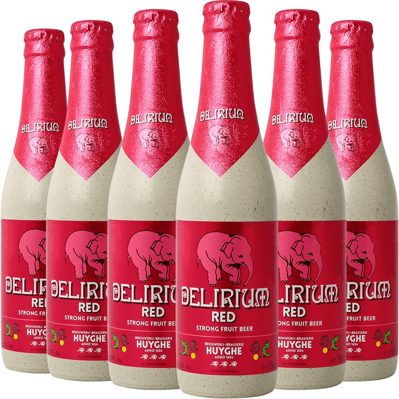 DELIRIUM 粉象 给劲樱桃啤酒 330ml*6瓶
