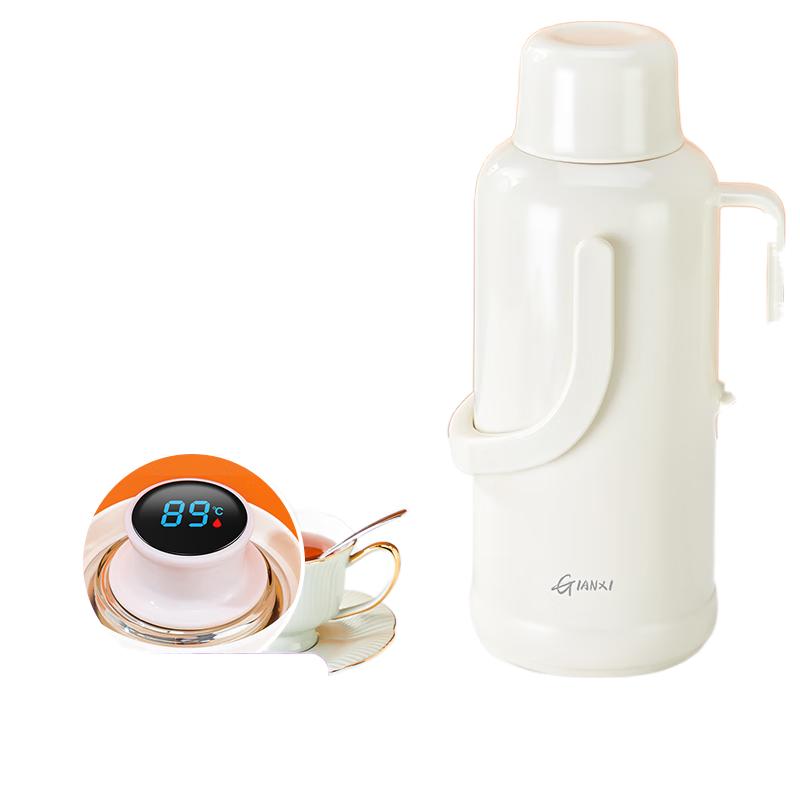 天喜（TIANXI）热水瓶暖壶宿舍大容量暖瓶开水瓶家用塑料外壳保温壶玻璃内胆 蓝色2000ML