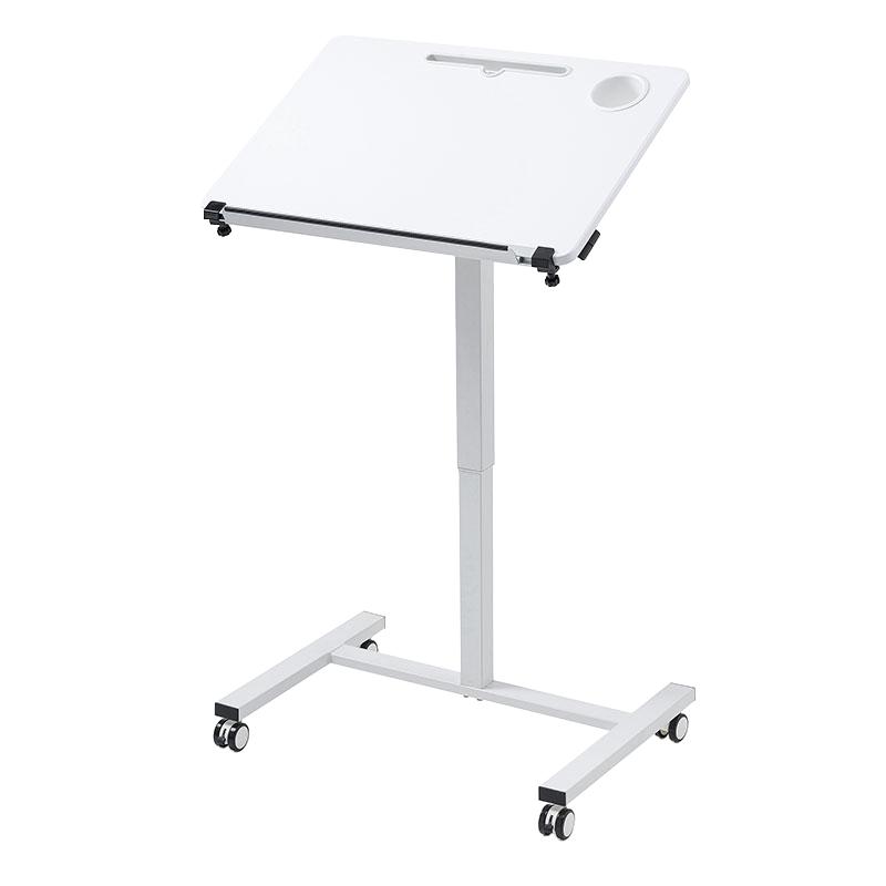 SANWA SUPPLY 山业 003 移动升降电脑桌 69*49.5*112.5cm 钢琴白