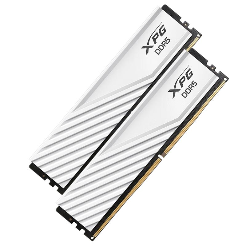 ADATA 威刚 XPG系列 威龙D300 DDR5 6000MHz 台式机内存 马甲条 白色 64GB 32GBx2 C30