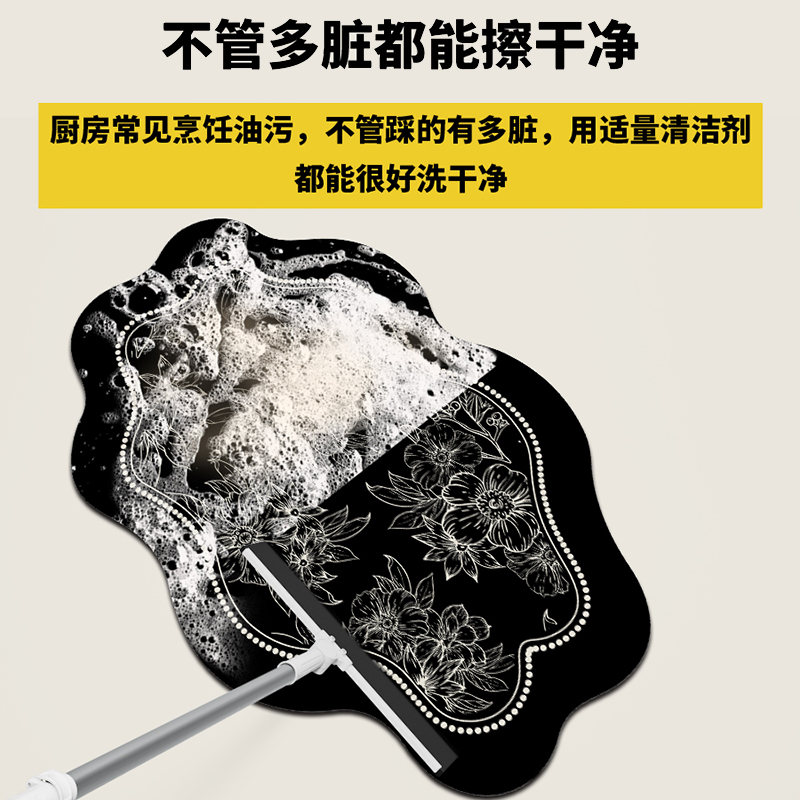 浴室硅藻泥地垫2025新款黑色耐脏吸水速干卫生间洗手台防滑地垫