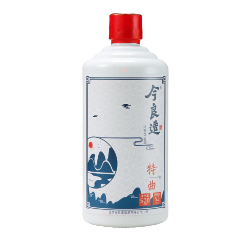 今良造 纯粮食酒白酒整箱今良造特曲酒52度500ml浓香型白酒 整箱四瓶装