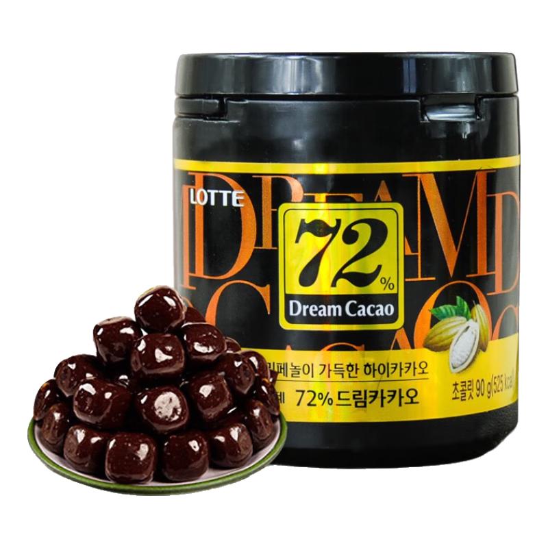 LOTTE 乐天 梦巧克力 72%黑巧克力 86g