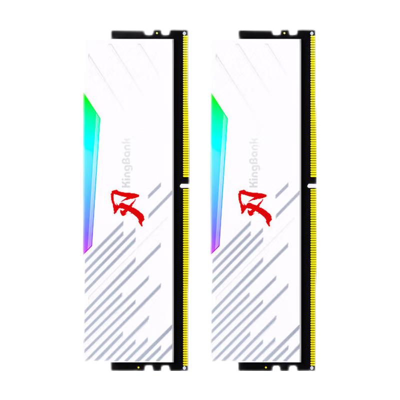 KINGBANK 金百达 白刃 DDR5 6400Mhz RGB 台式机内存 灯条 64GB 32GBx2 C32