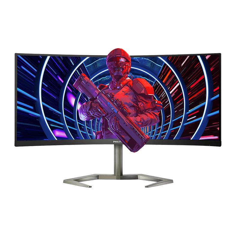 PHILIPS 飞利浦 34M1C5500V 34英寸 VA 曲面 FreeSync 显示器（3440×1440、165Hz、99%sRGB、HDR10）