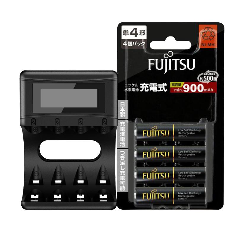 FUJITSU 富士通 HR-4UTHC(4B) 7号充电电池1.2V 900mAh 充电套装 4粒装
