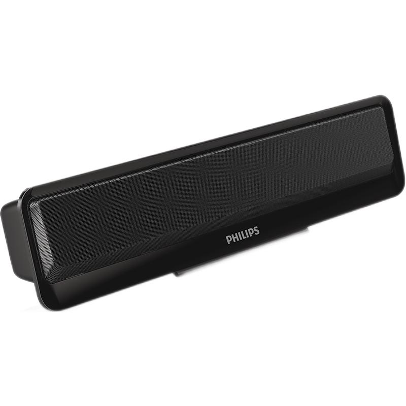PHILIPS 飞利浦 SPA2100 2.0声道 便携多媒体音箱 黑色