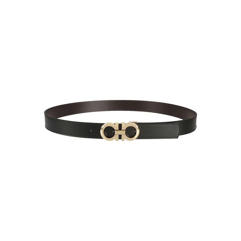 Salvatore Ferragamo 菲拉格慕 GANCINI系列 男士牛皮板扣皮带 675542