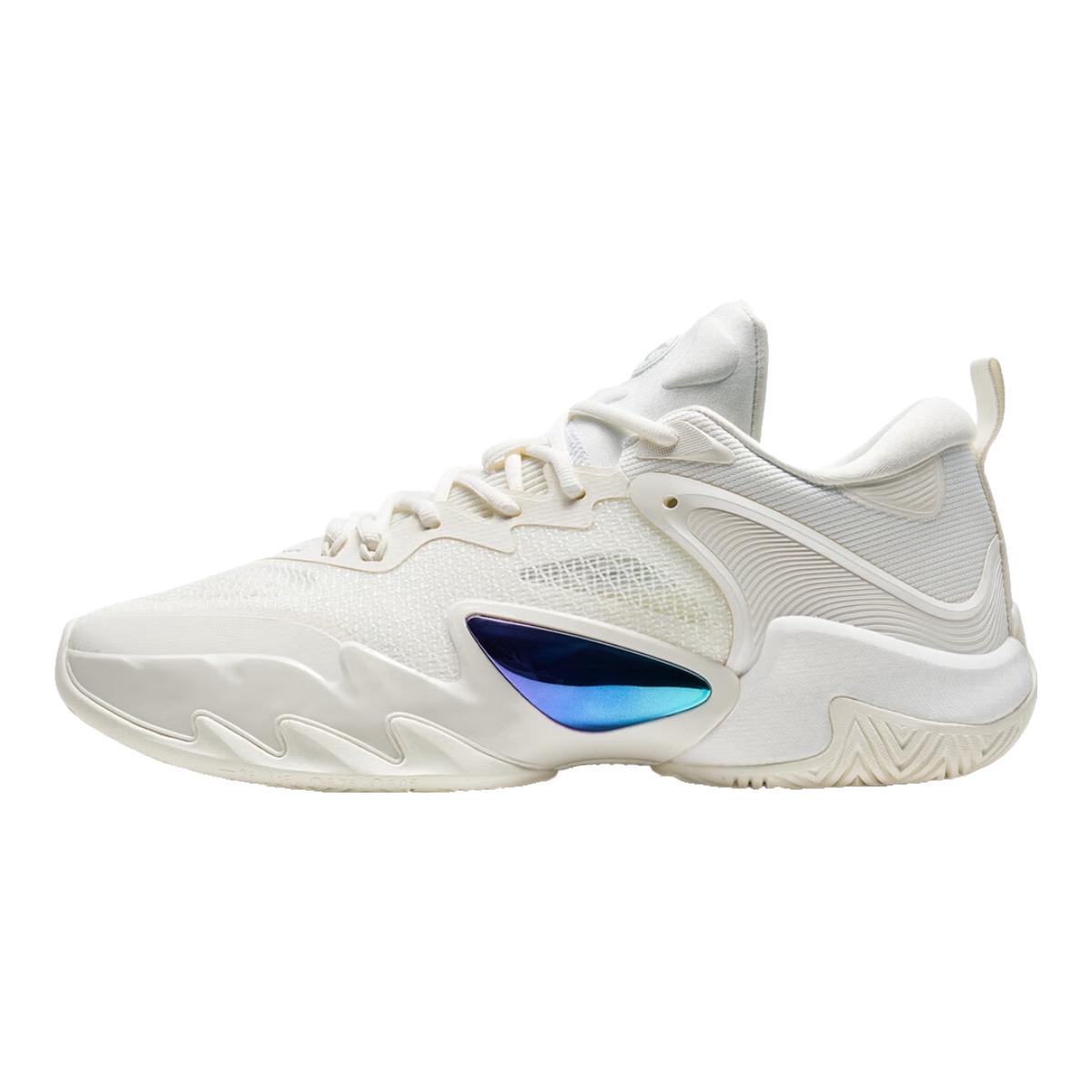 特步（XTEP）逆天一代SKY01篮球鞋低帮实战减震耐磨专业运动鞋男 帆白 44