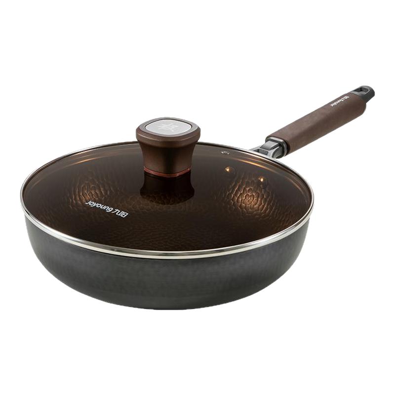 九阳平底锅无涂层不粘小铁锅煎饼家用牛排煎锅电磁炉极铁锅炊