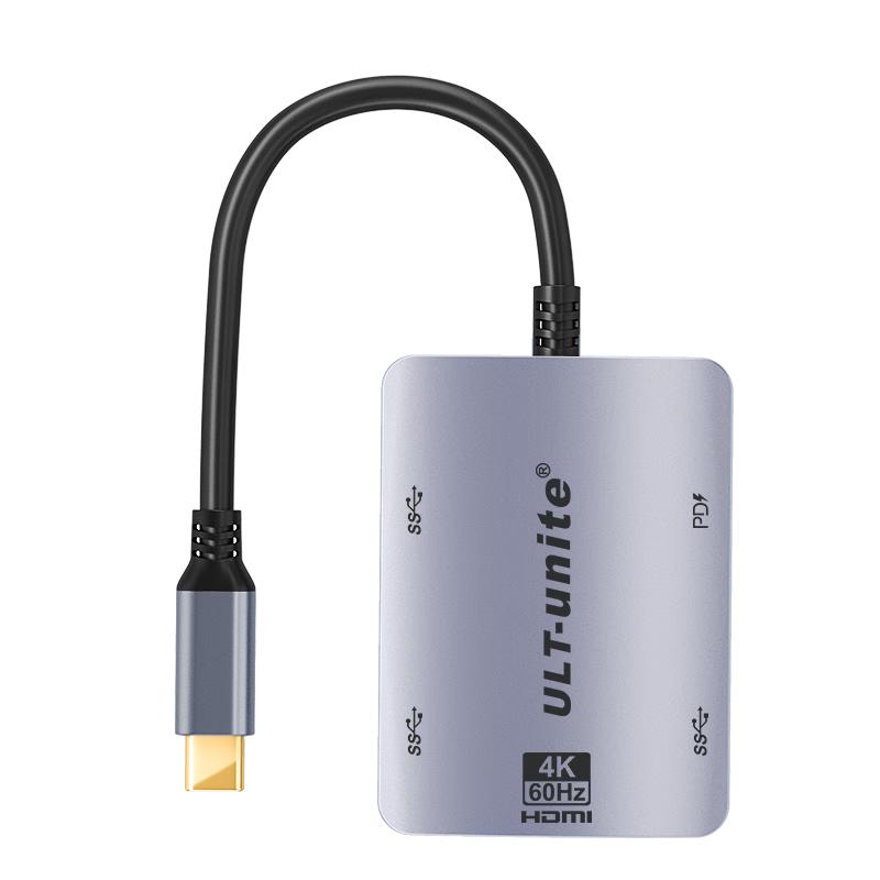 优籁特ULT-unite Type-C扩展坞 五合一 灰色