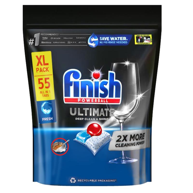 finish凝珠亮碟洗碗凝珠三合一洗碗块洗碗机洗涤剂多效合一洗碗珠洗碗球 55颗 1袋 深层清洁洗碗凝珠 客服有惊喜