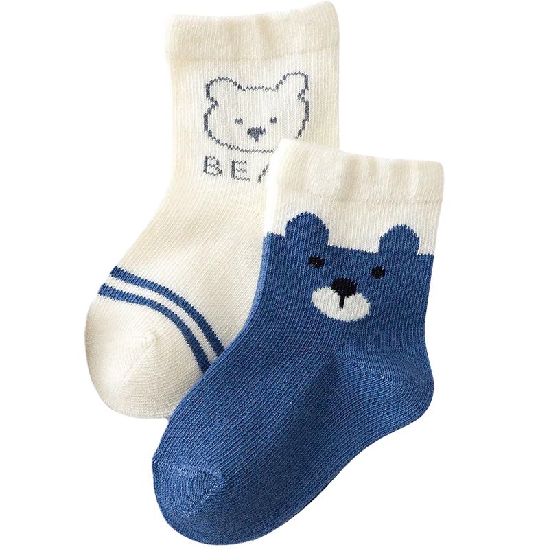 Kissbaby Miracle儿童袜子 25年红色喜庆新年袜宝宝棉袜新生儿冬季加厚中筒袜 皇冠波点 5双 M码【3-5岁宝宝使用】 M码  3-5岁儿童使用