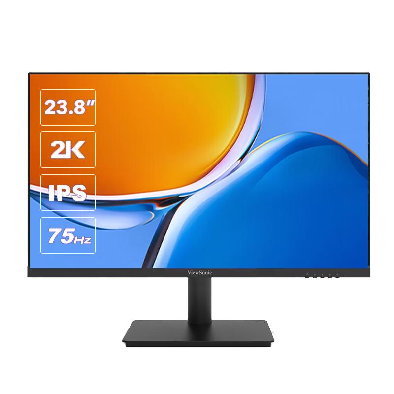 ViewSonic 优派 VA2462-HU-2 23.8英寸 VA FreeSync 显示器 (1920*1080、75Hz、Type-C 15W)
