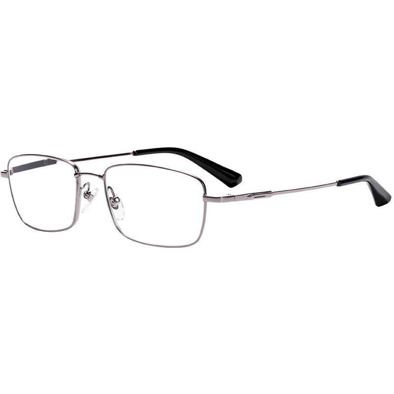 夕阳红防蓝光老花镜男柔韧记忆钛架时尚商务超轻高清高档老花眼镜 200度 55-59岁