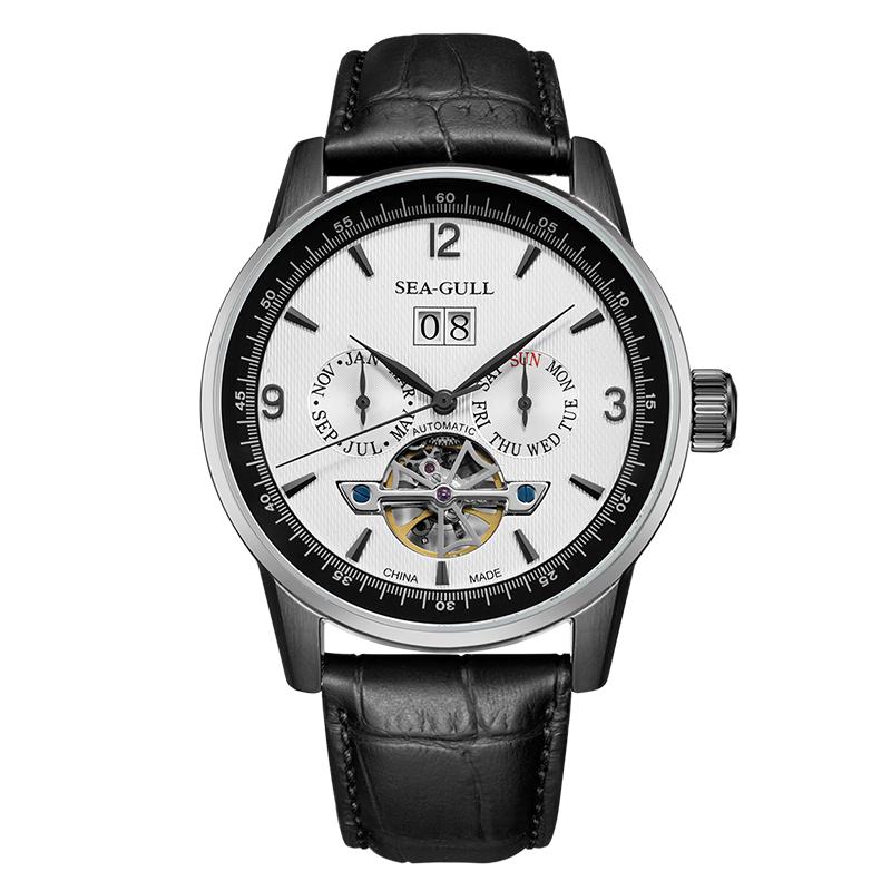 SEA-GULL 海鸥 巨匠系列 44毫米自动上链腕表 219.328 炫金黑盘