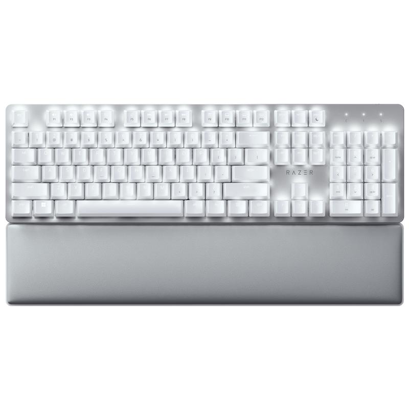RAZER 雷蛇 Pro Type Ultra 104键 2.4G蓝牙 双模无线机械键盘 白色 雷蛇消音黄轴 单光